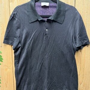 Salvatore Ferragamo Black Polo Shirt